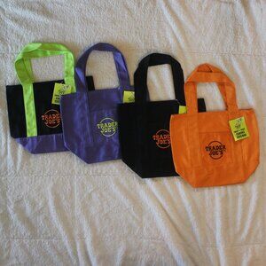 Trader Joe's Mini Canvas Tote Bags - Trick or Treat Set of 4